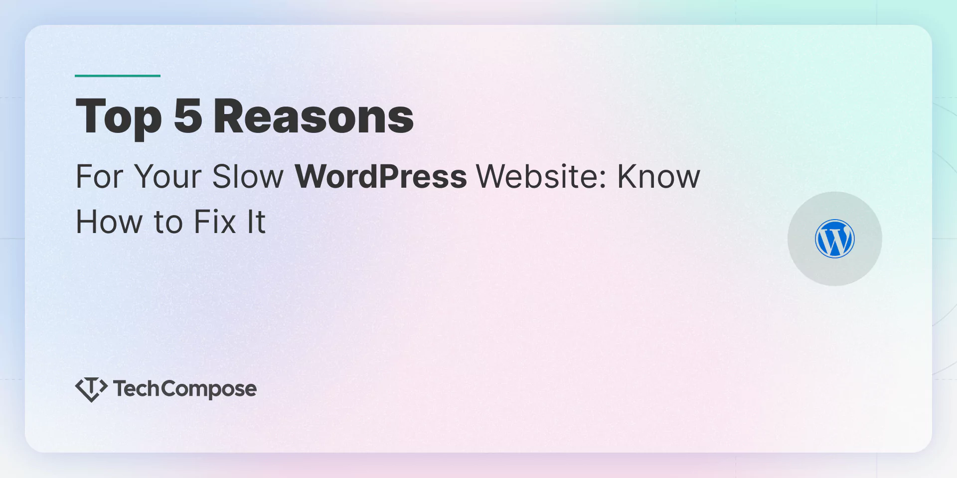 5 reasons slow wordpress