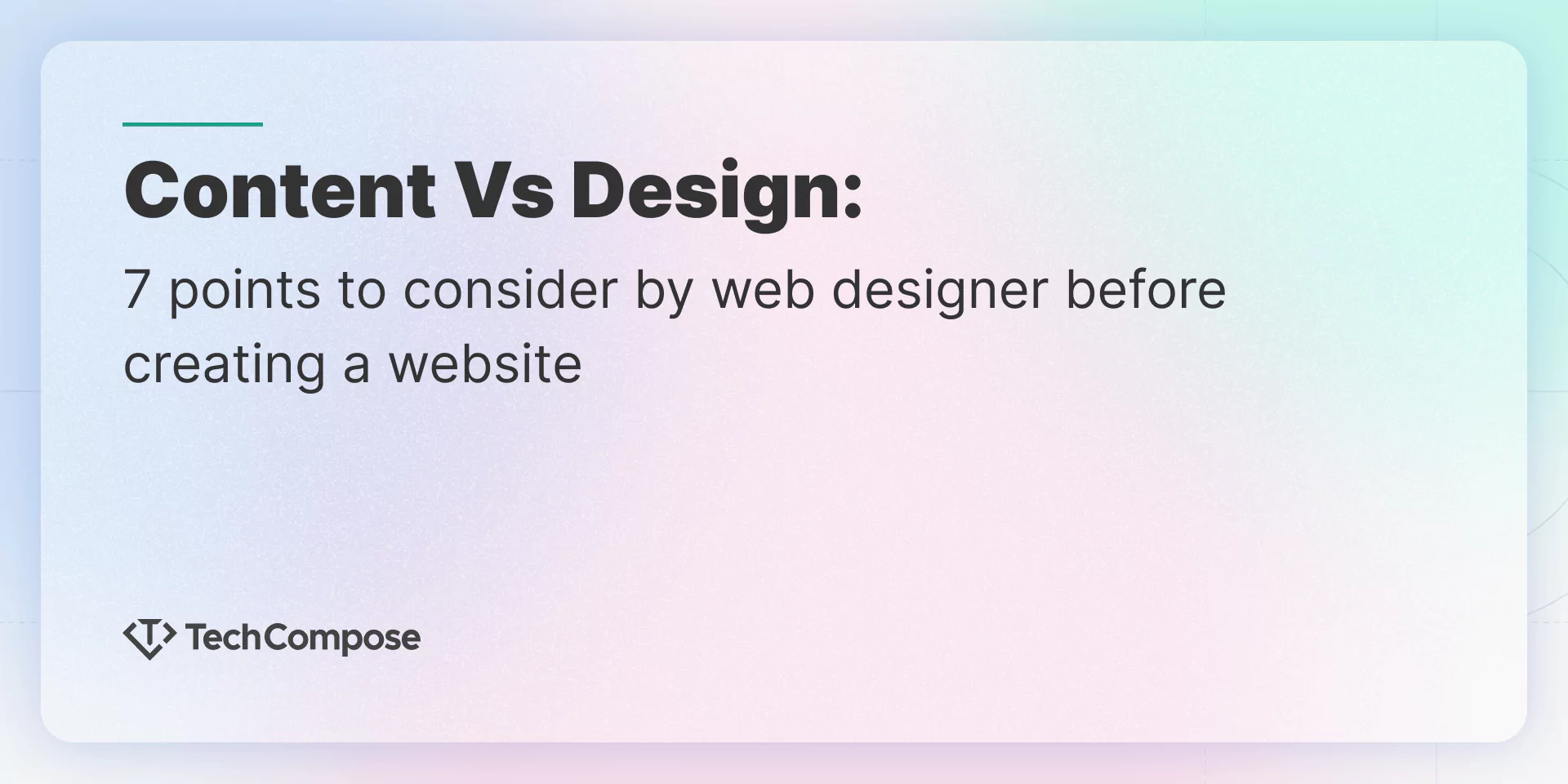 content vs design